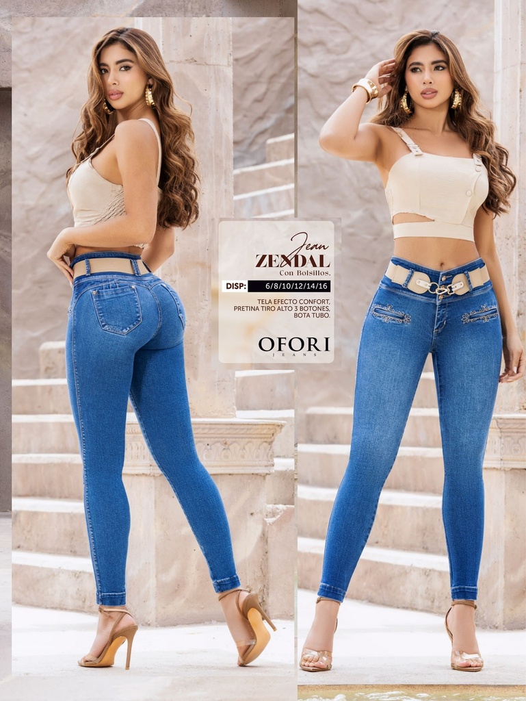 Jeans Levantacola Colombiano - Fotografía original