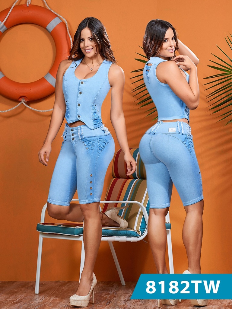 [1238182TW03] Conjunto Levantacola Colombiano Top Women 