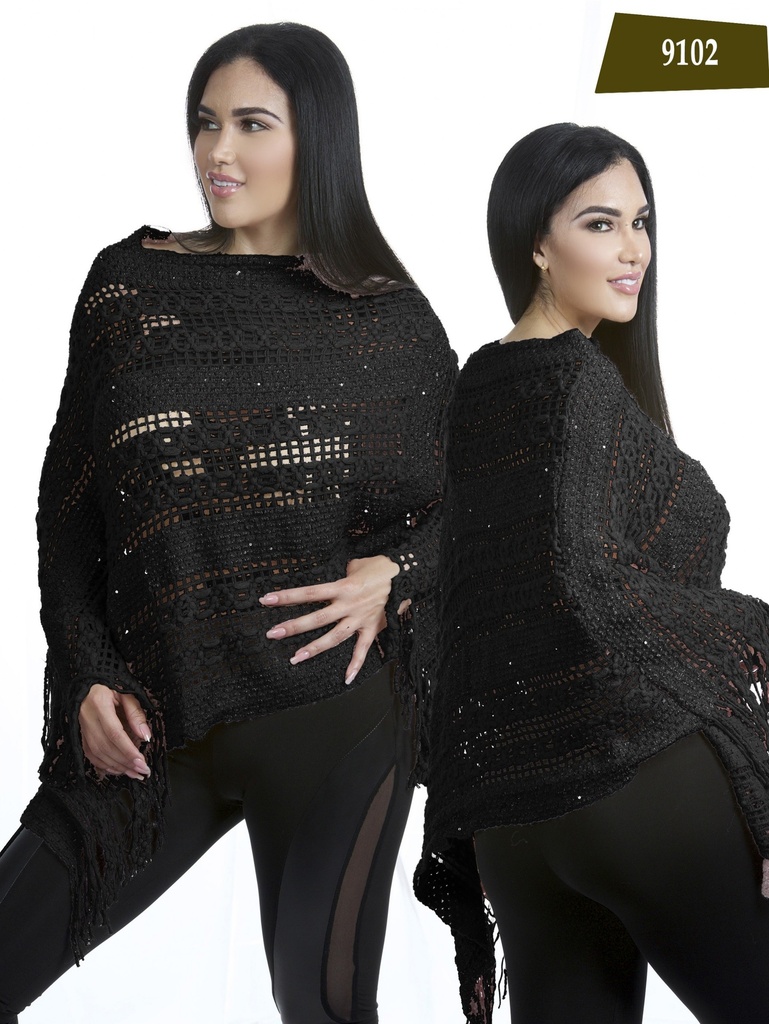[25691022] Ruana Moda Azulle Fashion