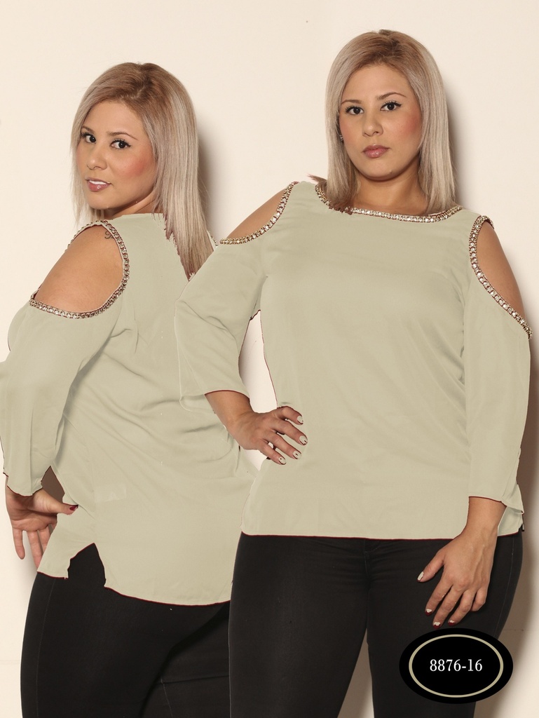 Women's Sage Cold-Shoulder Blouse 8876-16