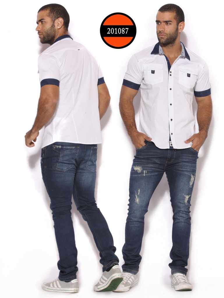 [2602010871M] Colombian Fashion Slim Fit Men's Shirt