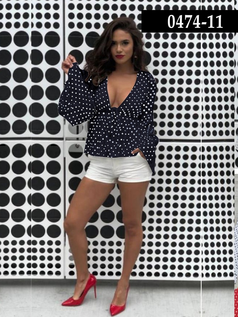 [256047411S] Blusa Moda Azulle Fashion
