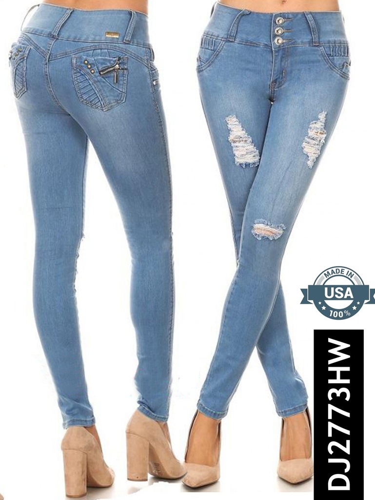 [108277317] Jeans Levantacola Silver Diva