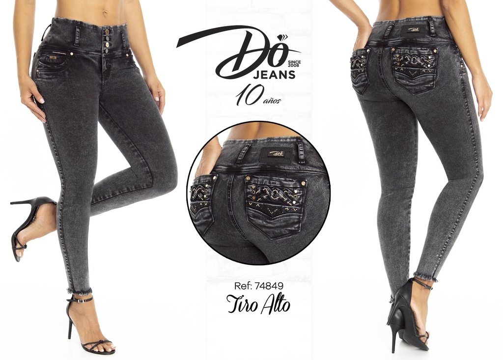 Women's Gray Washed Butt Lift Skinny Jeans 24874849D03