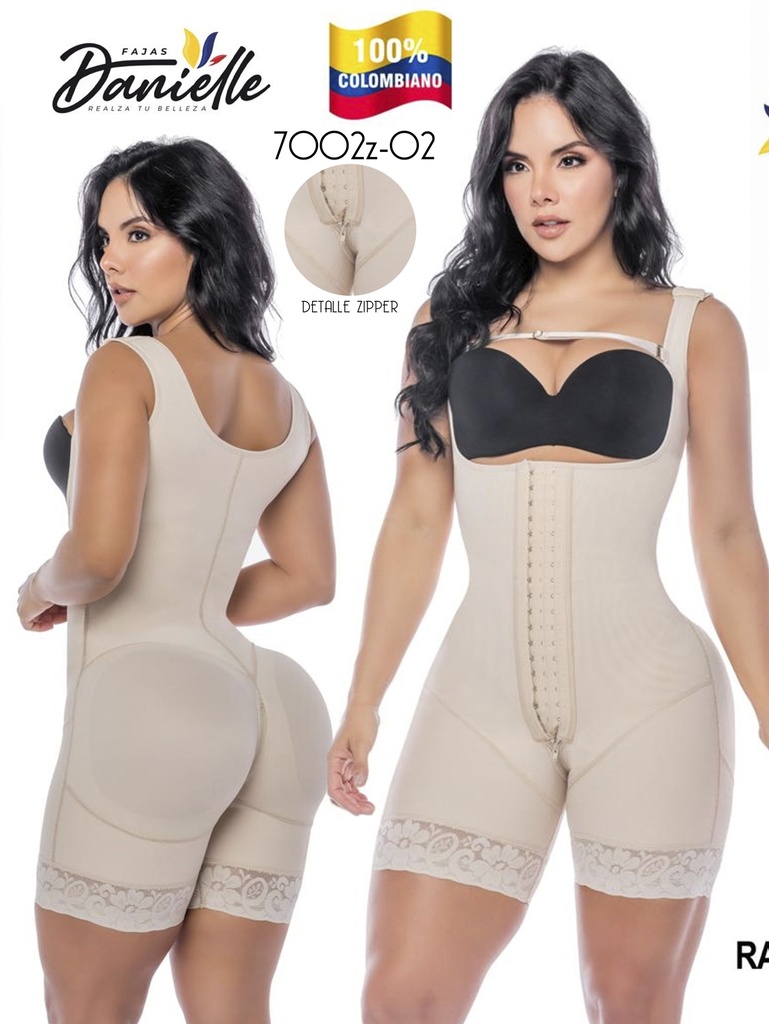 [3117002ZS02] Women's Beige Open Bust Short Body Shaper Shapewear Body Shaper 7002Z-02