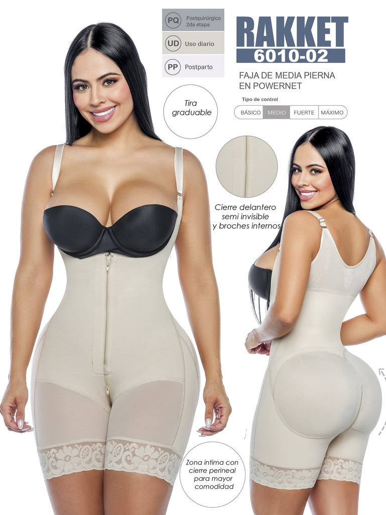 [3186010L02] Women's Beige High Waist Shaper Shorts with Hooks Shapewear Body Shaper 6010-02