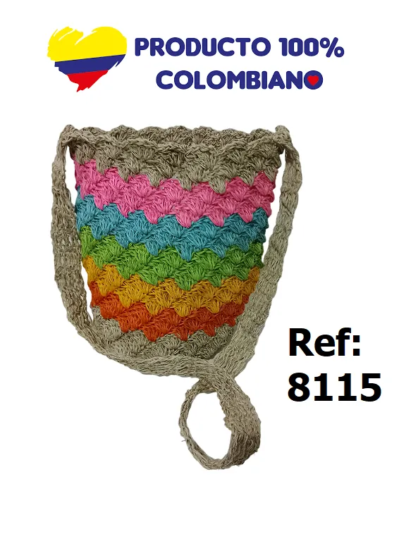 [3668115] Bolso Tejido Mochila Tejida Cruzada Arcoíris para Mujer 8115