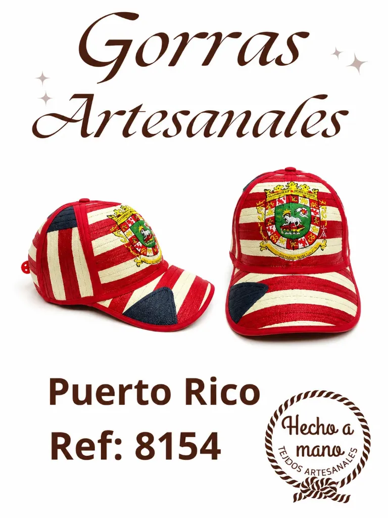 [3668154] Women's Puerto Rico Puerto Rico Flag Handmade Flag Cap 8154