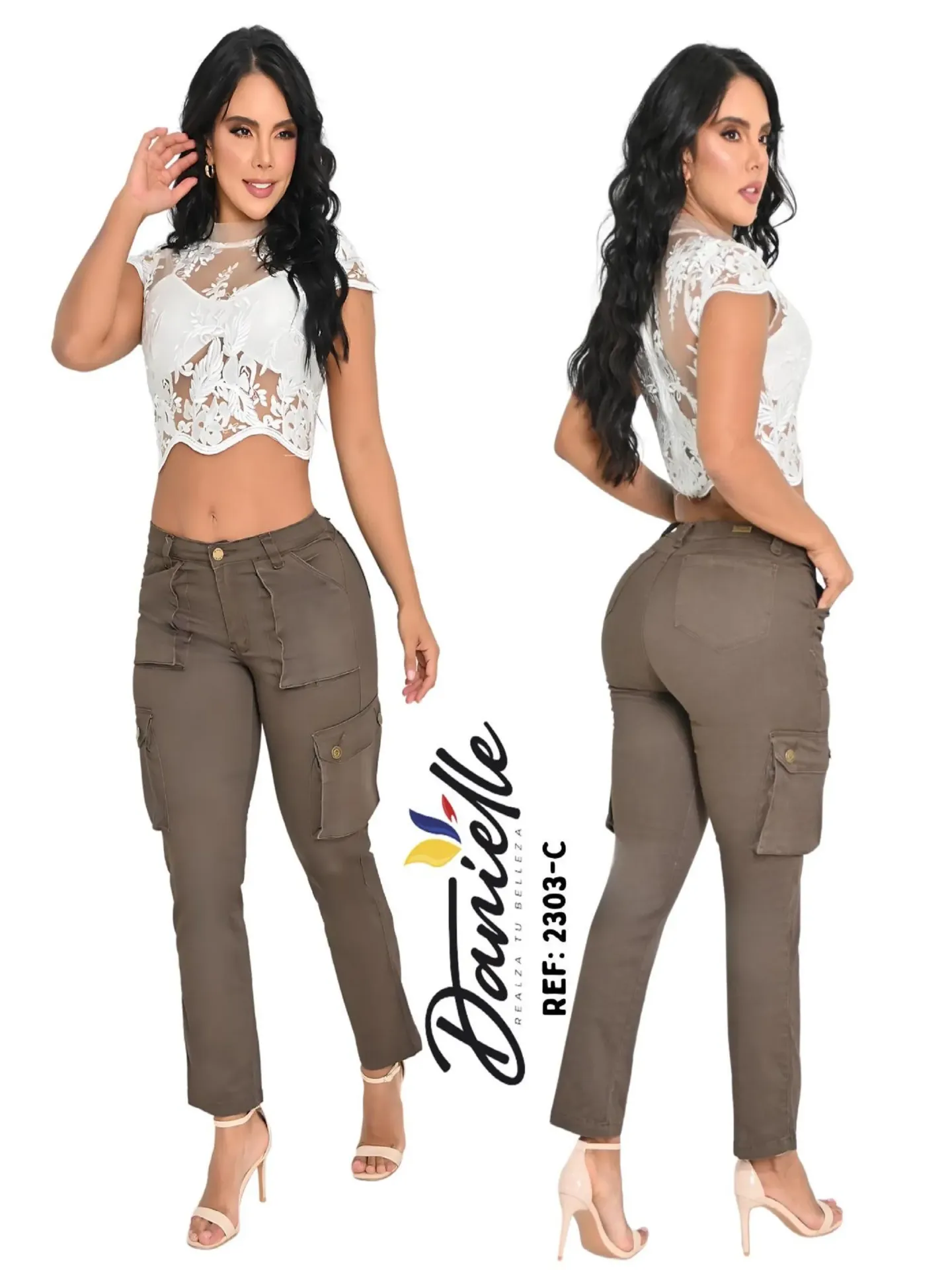 [1092303C13] Pantalon Tipo Cargo