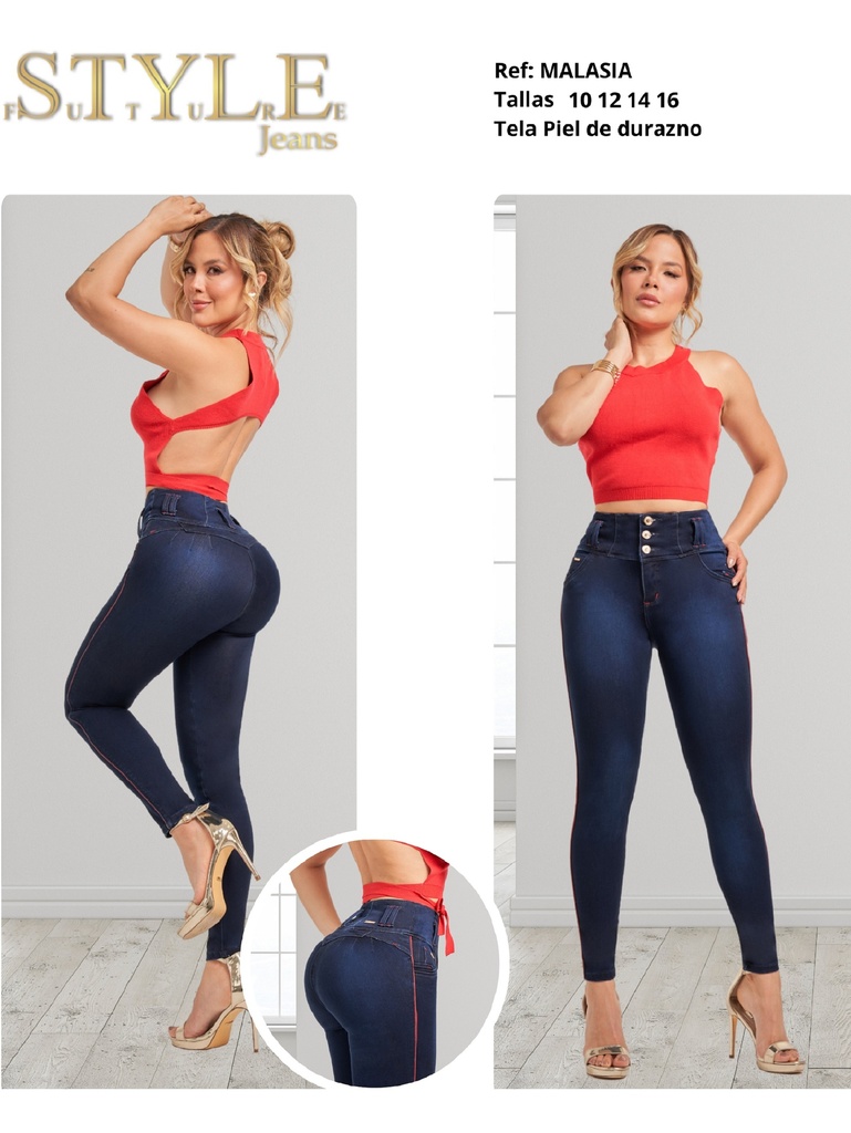 Women's Dark Navy Butt Lift Skinny Jeans Malasia