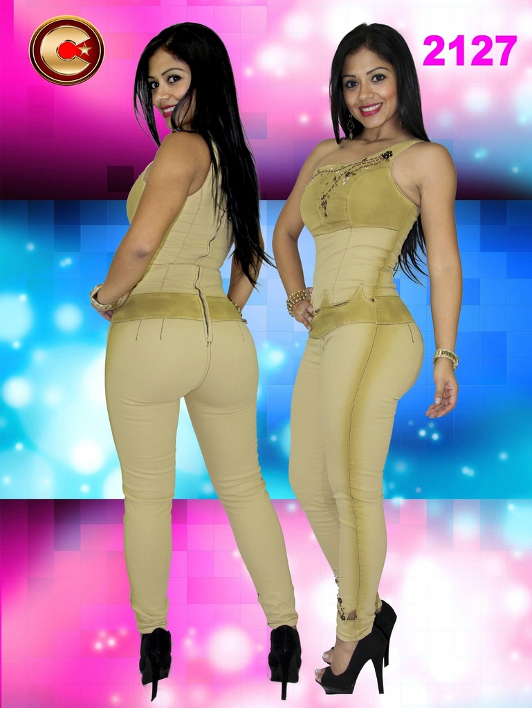 [102212701] Enterizo Jeans Levantacola Capellini