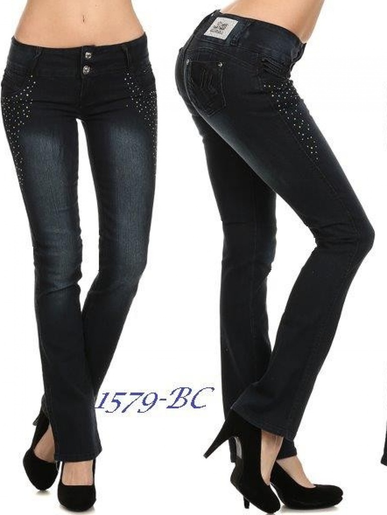 Women's Black Classic Slim Jeans 1579-BC