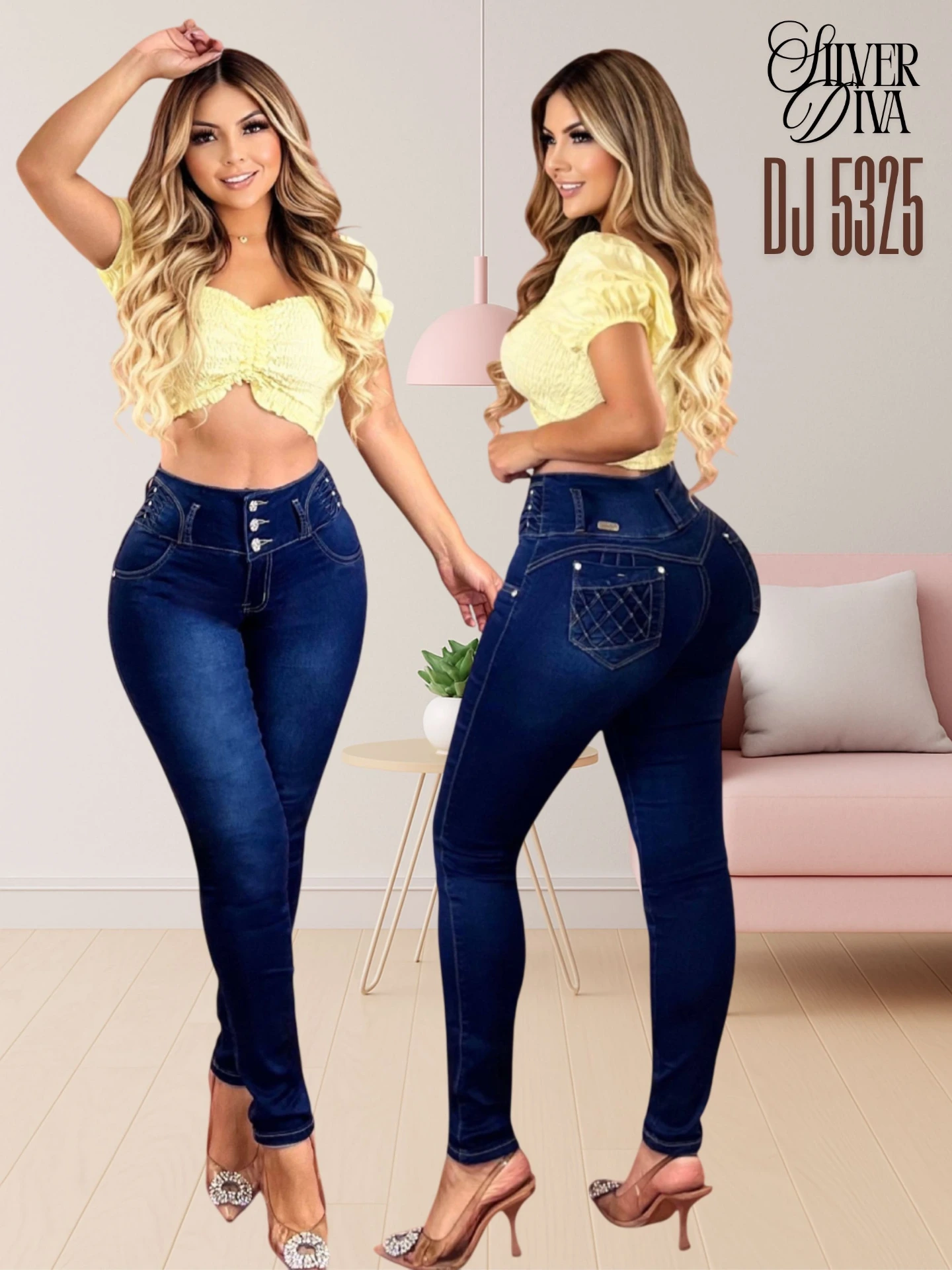 Women's Dark Navy High Waist Butt Lift Skinny Jeans DJ5325