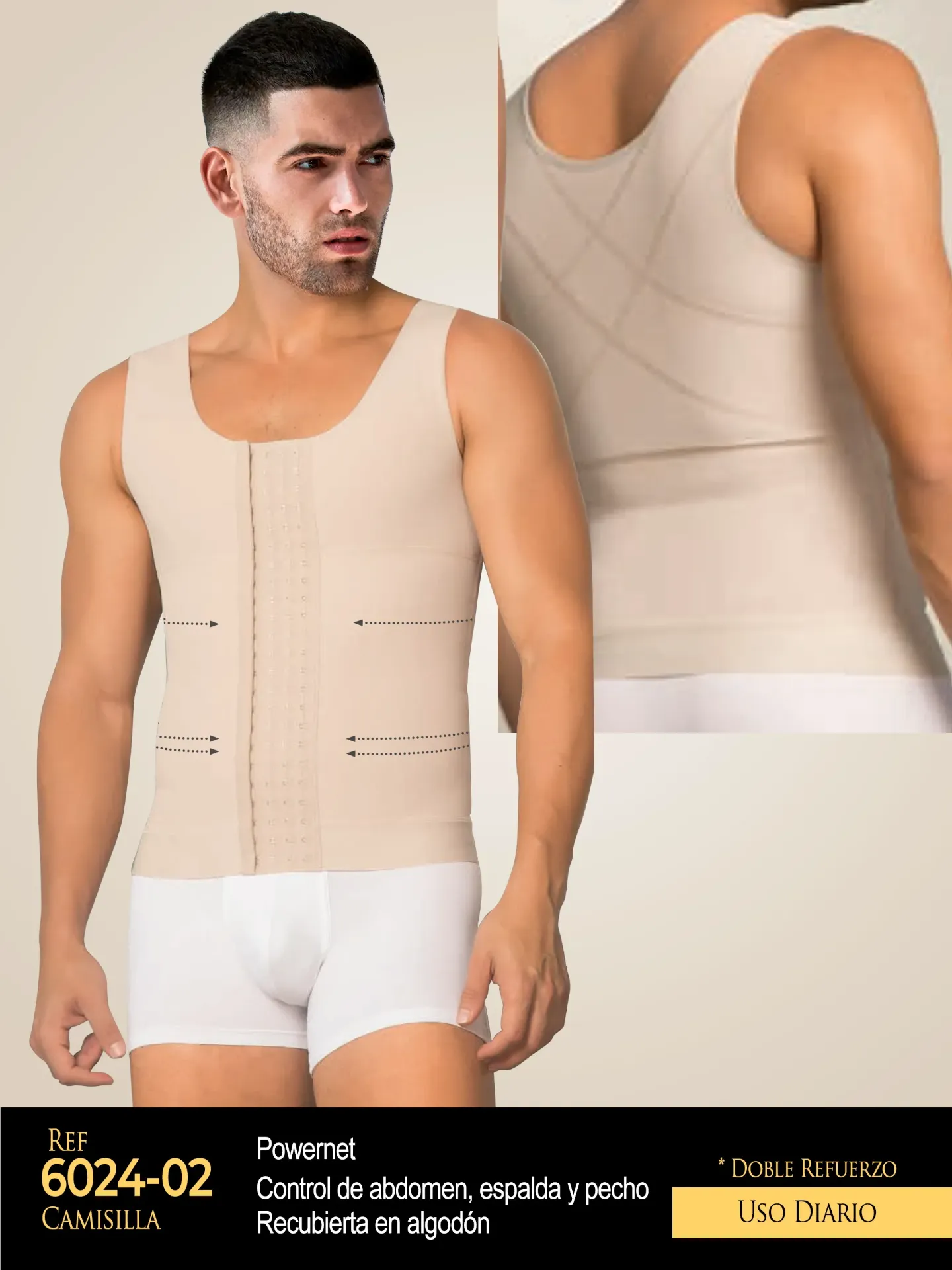 [1106024S02] Faja Studio AA Camisilla en Powernet Hombre (S)