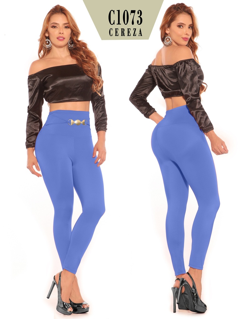 Leggings Tiro Alto Azul Violeta para Mujer C1073