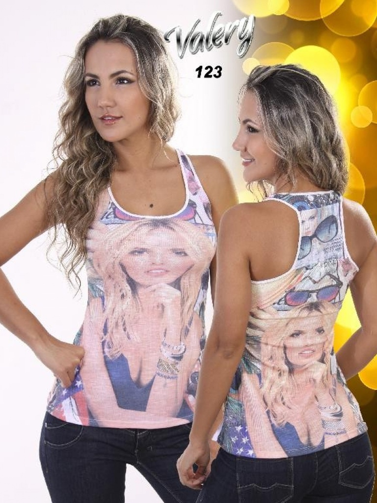 Women's Printed Racerback Graphic Top 123
