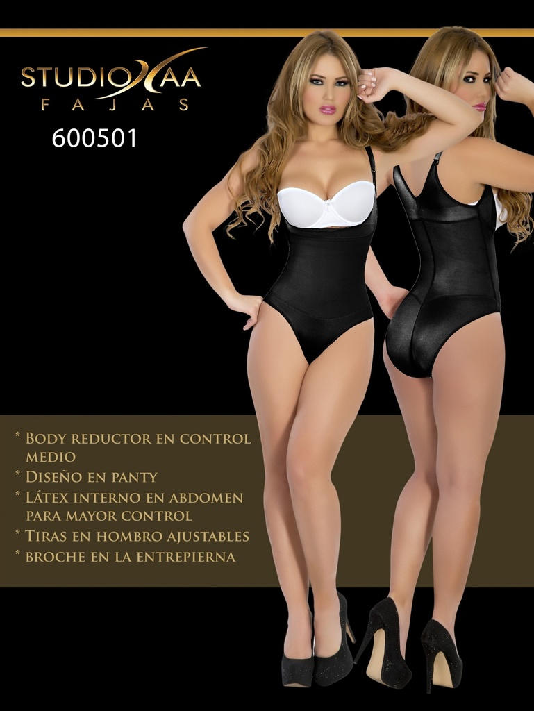 Women's Black Bodysuit Shaper with Bra Shapewear Body Shaper 6005-01