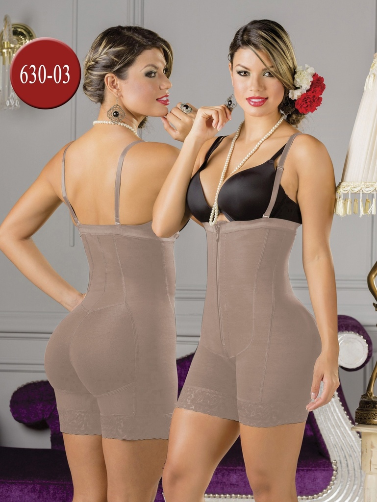 [230630S03] Women's Mocha Short Leg Body Shaper Shapewear Body Shaper 630-03 (S)