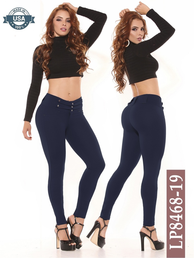 Women's Navy Blue Skinny Stretch Pants LP8468-19