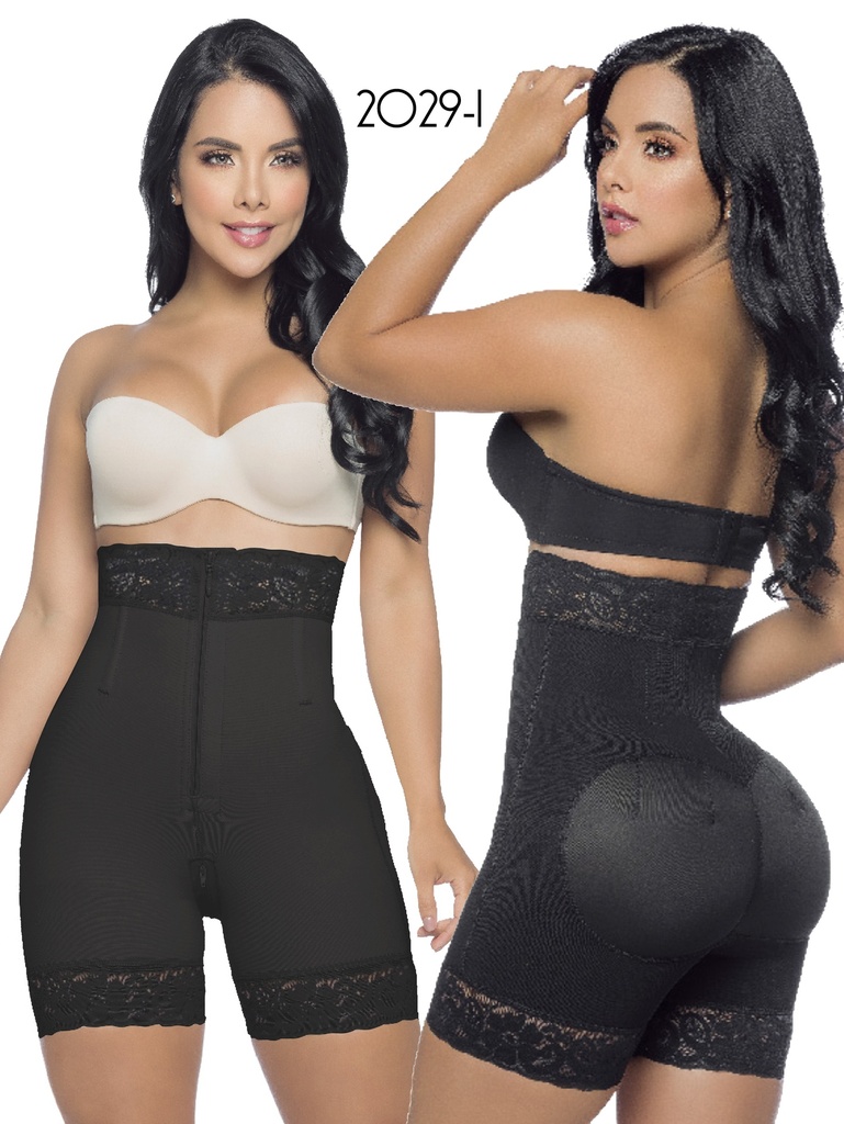 [3112029S01] Women's Black High Waist Shaper Shorts Shapewear Body Shaper 2029-1 (S)