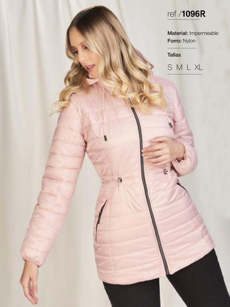Women's Light Pink Puffer Jacket Jacket 1096R