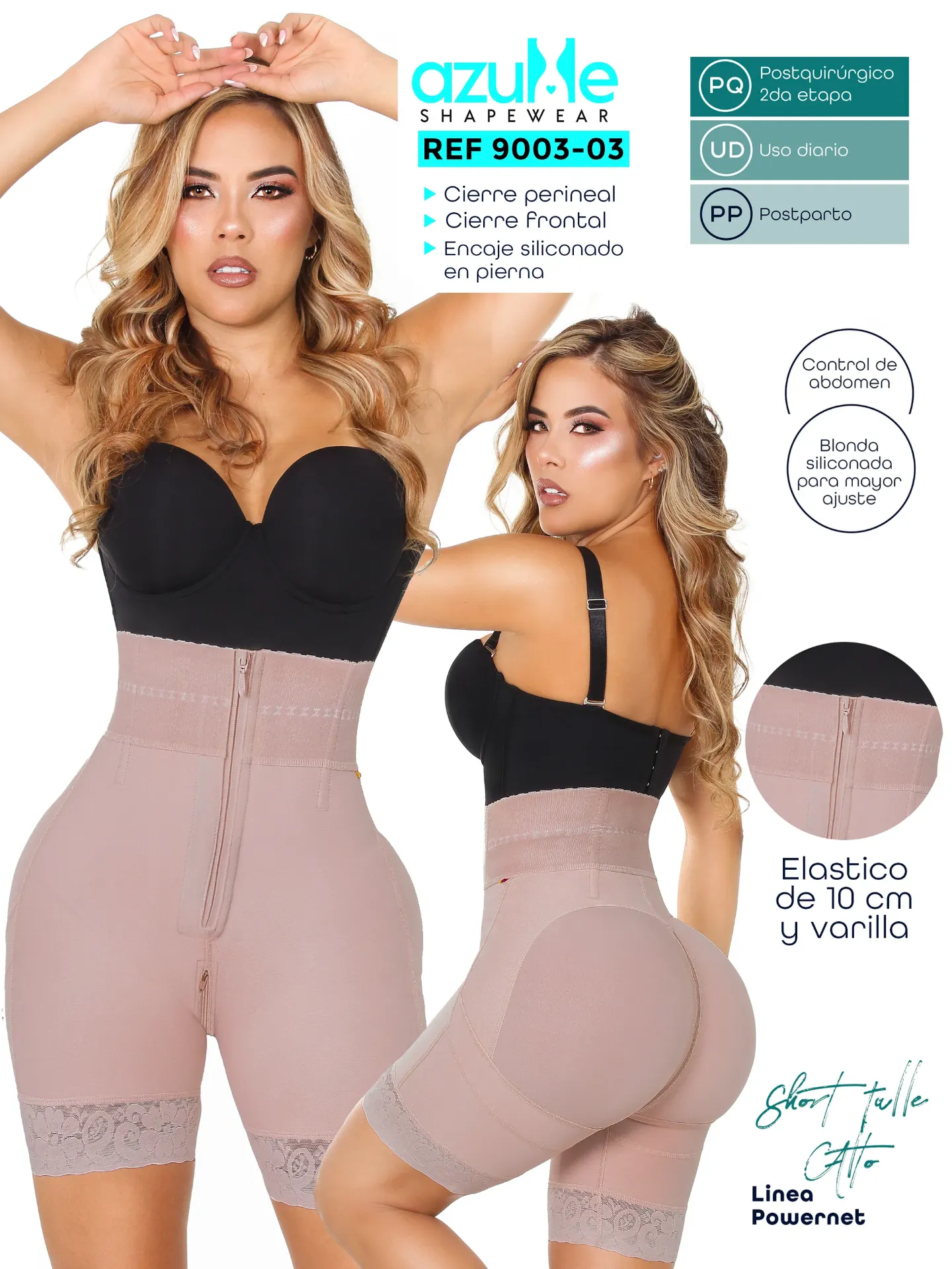 Faja Moldeadora Faja Media Pierna con Soporte de Busto Mocha para Mujer 9003-03