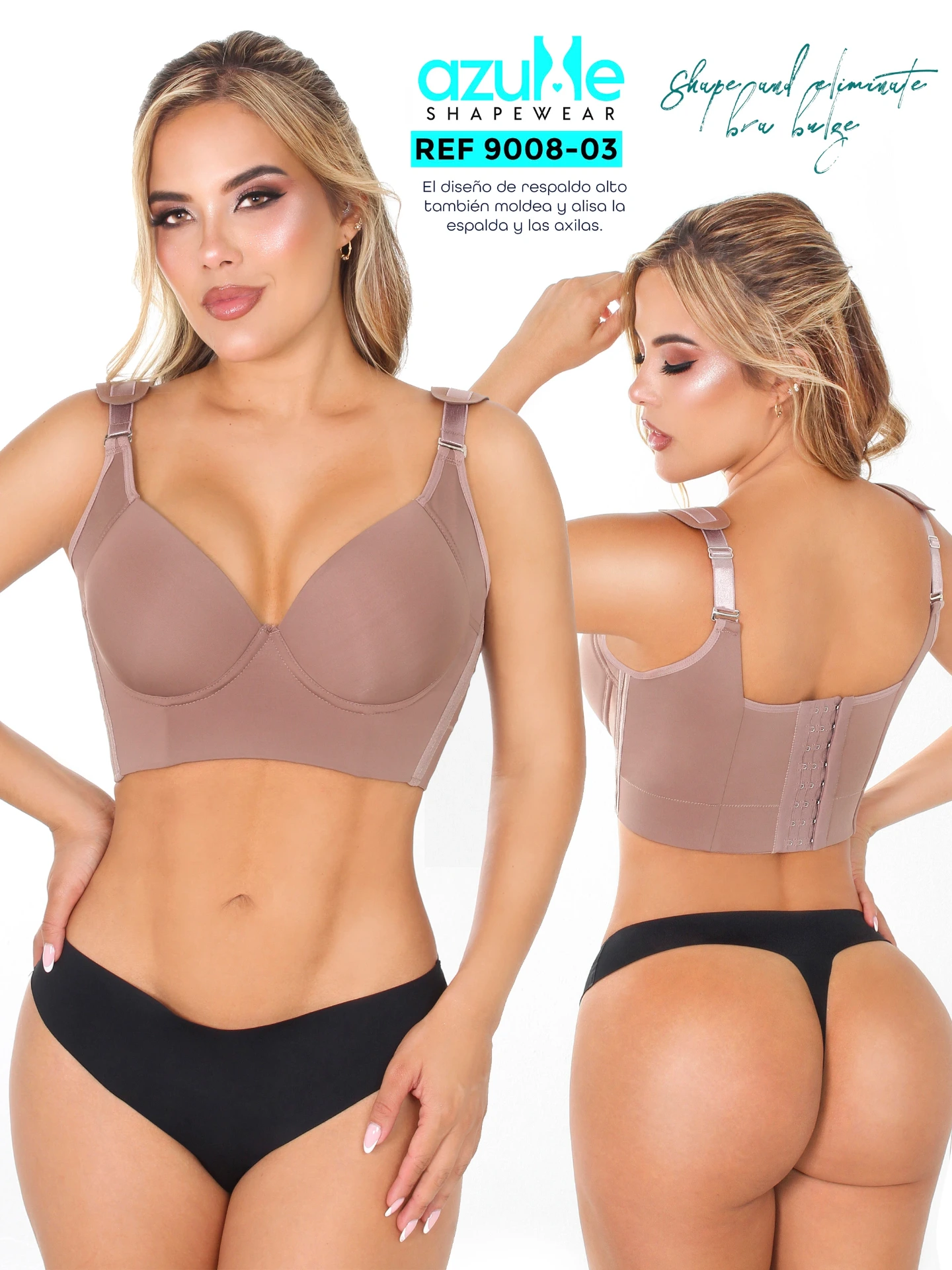 [371900834DD03] BRASSIER COPA ESPALDA ANCHA LUXURY (34DD)