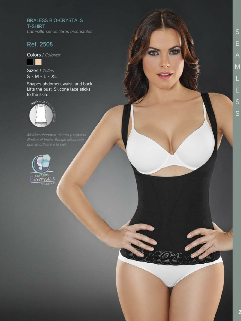 [1362508S] Women's Black Waist Trainer Vest Shapewear Body Shaper