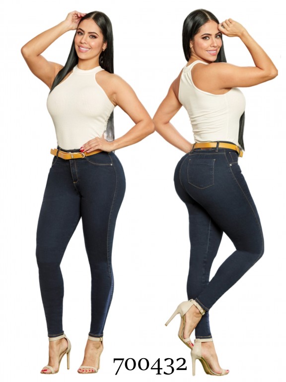 Women's Black Skinny Butt Lift Jeans 700432