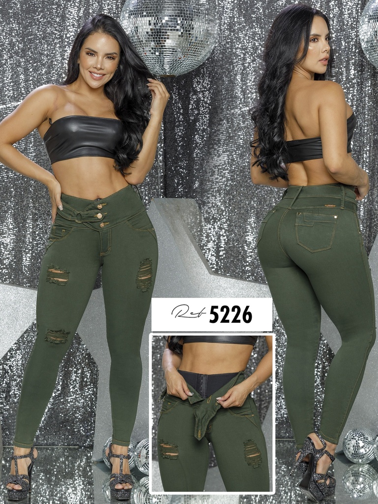 [2675226S03] Jeans Levantacola Colombiano Con Faja