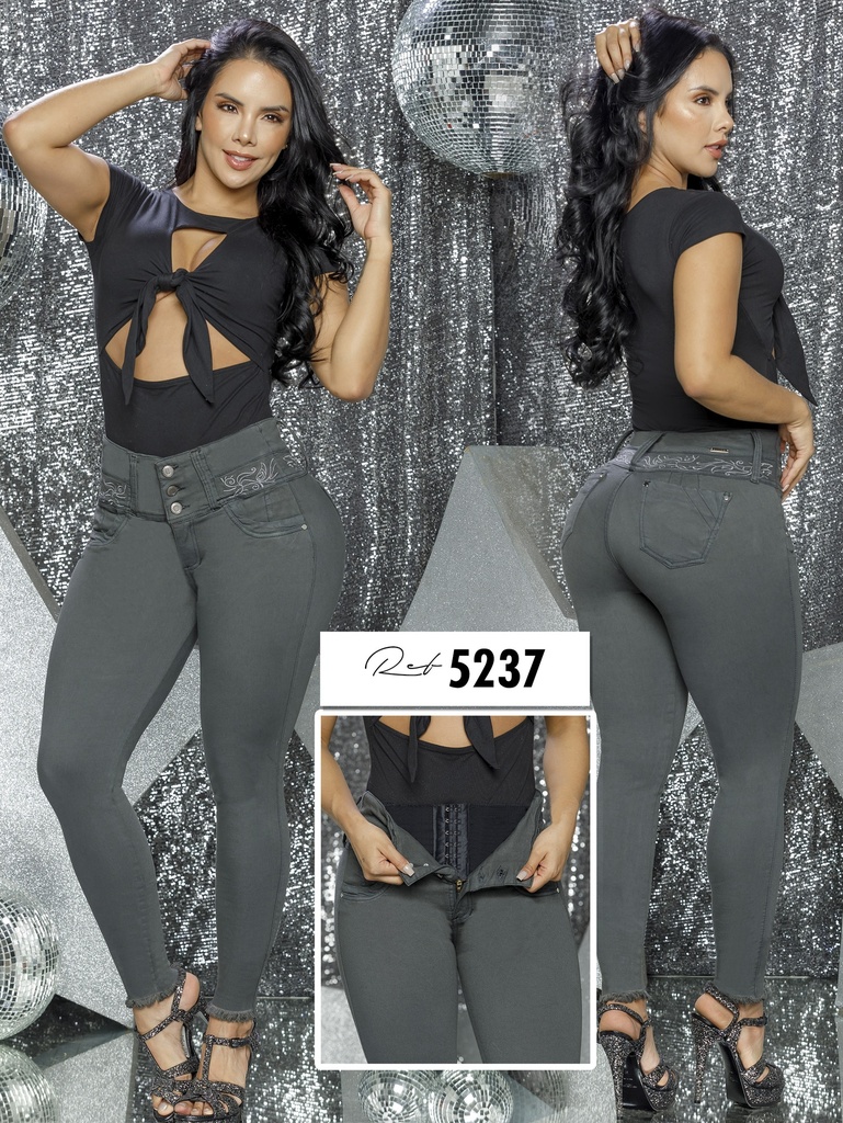 [2675237S03] Jeans Levantacola Colombiano Con Faja