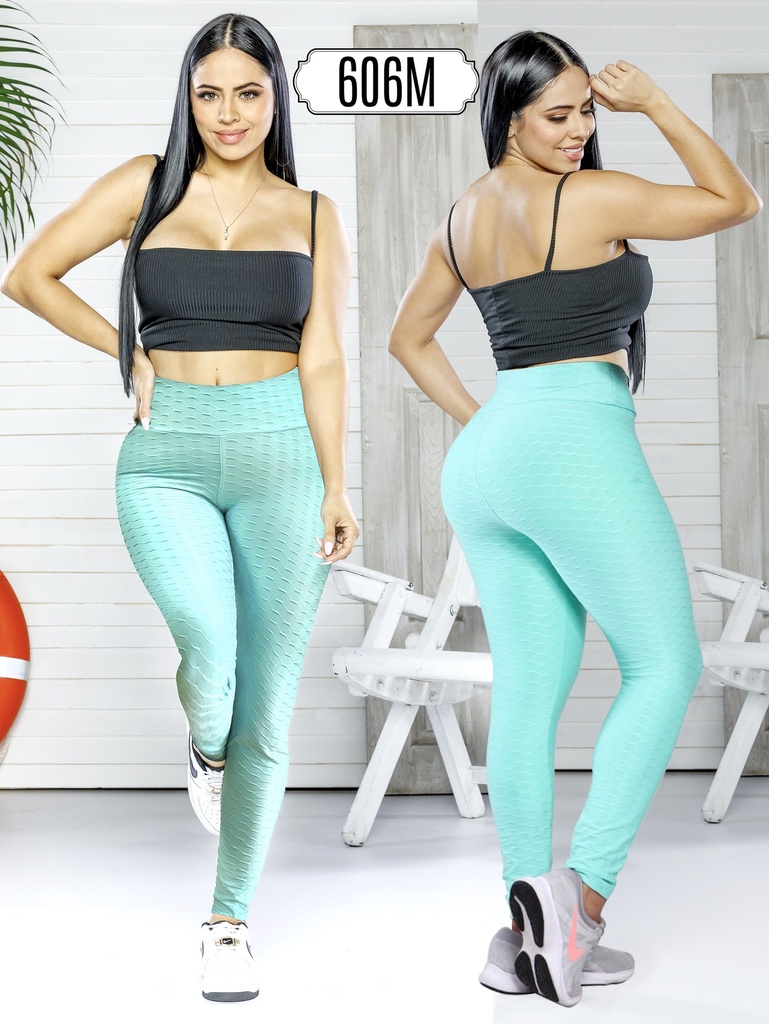 Women's Mint Textured Activewear Leggings 606M