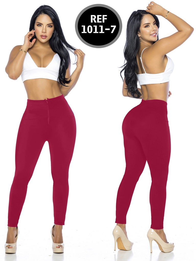 [1071011L7XXL] Women's Burgundy High-Waisted Matte Colombian Leggings – Thaxx 1011-7
