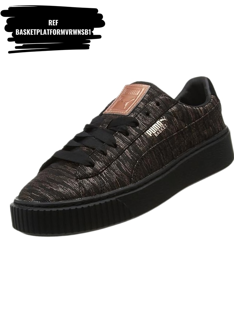 [263BASKETPLATFORMVRWNSB14-8] Basket Platform VR Wns Black Sneakers