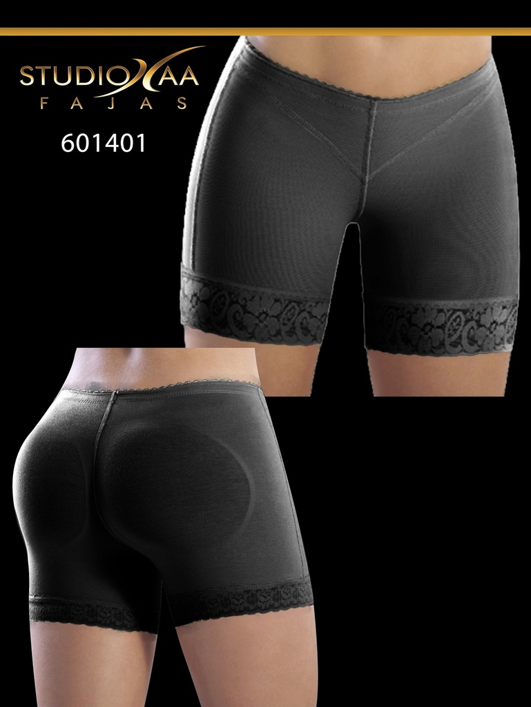 [1106014XXXL01] Women's Black Anti-Chafe Shaper Shorts Shapewear Body Shaper 6014-01