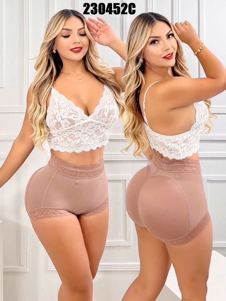 Women's Mocha High-Waist Butt Lift Shaper Shorts Shapewear Body 230452C