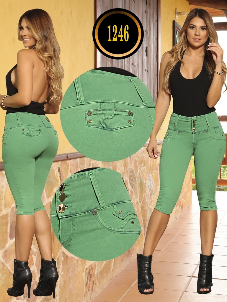 Women's Fresh Green Butt-Lifting Capri Pants – Thaxx Boutique