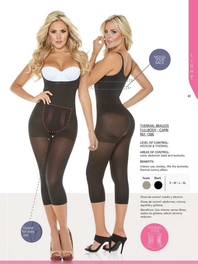 Body Capri Con Zona Termica Abdominal Realza El Busto