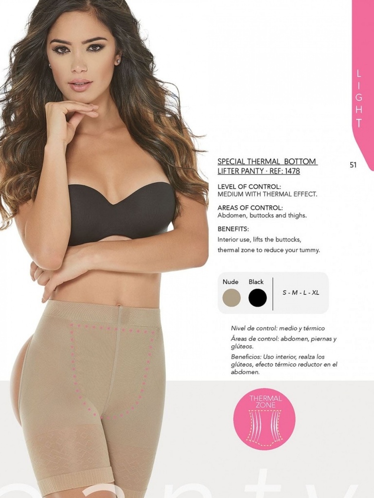 Women's Beige Thermal Shaper Shorts Shapewear Body