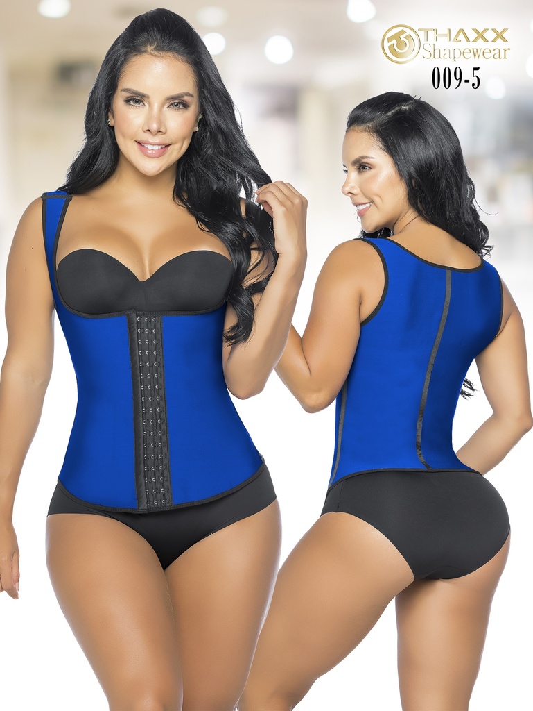 Faja Chaleco Reductor de Neopreno Azul Rey para Mujer