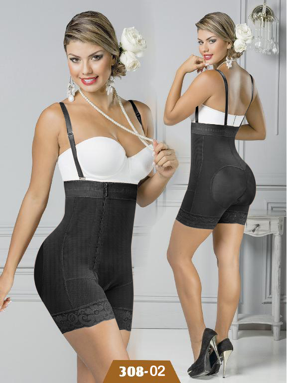 [230308XL02] Women's Black High Waist Short Shaper Shapewear Body Shaper 308-02