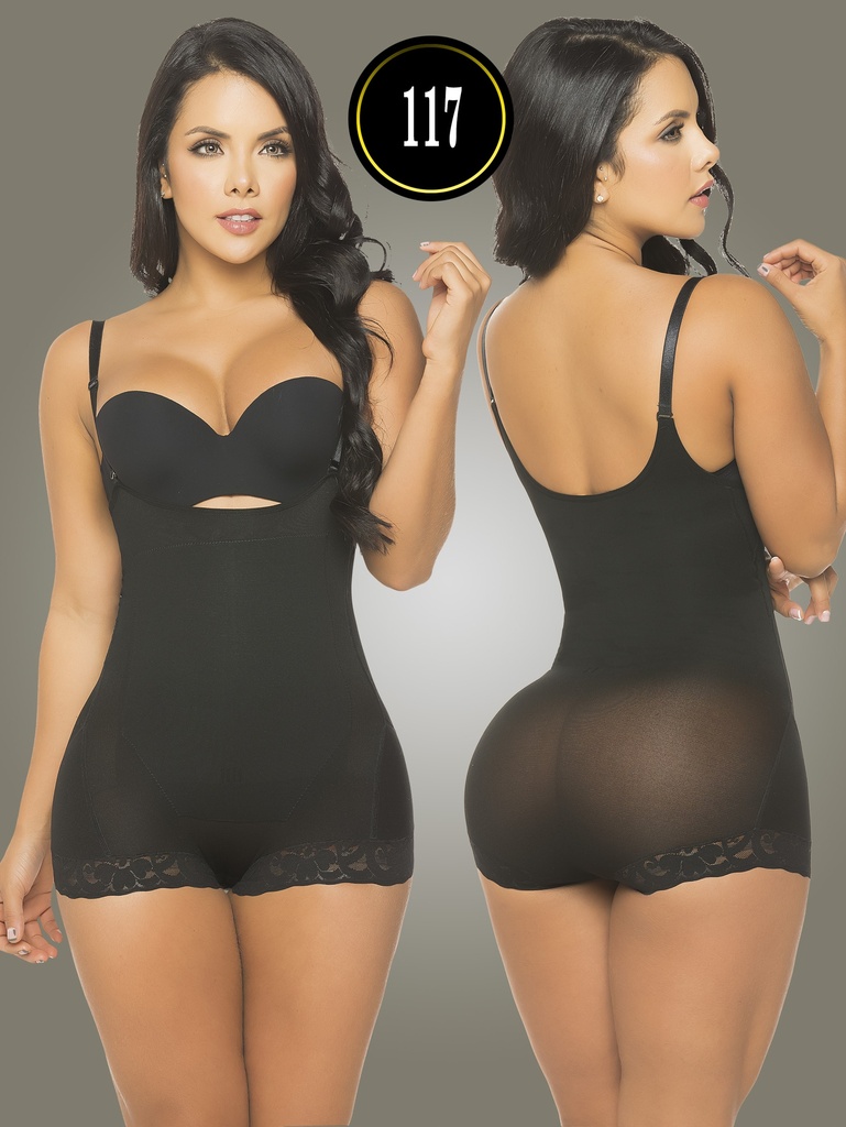 [137117XS2] BODY CACHETERO ENCAJE CON LATEX (XS)
