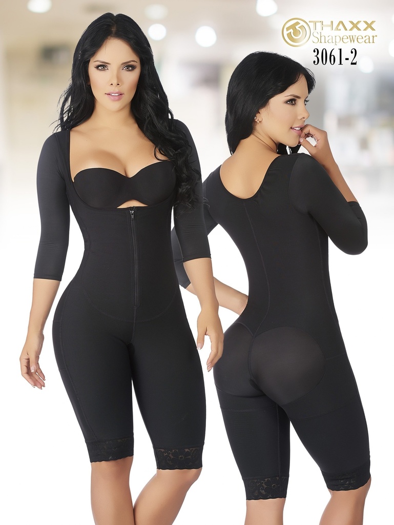 Faja Postquirúrgica con Mangas Negra para Mujer