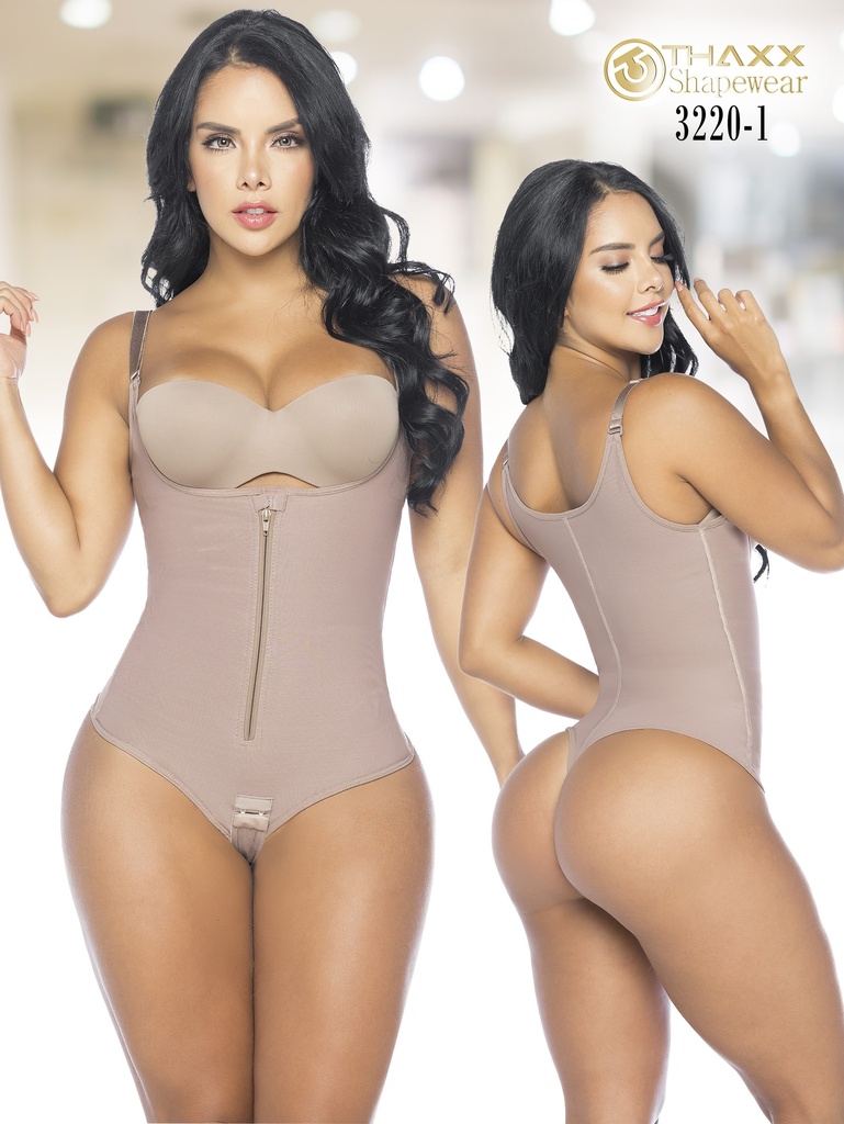 [1373220S1] Thaxx Colombian Thong Body Shaper – Cocoa (S)