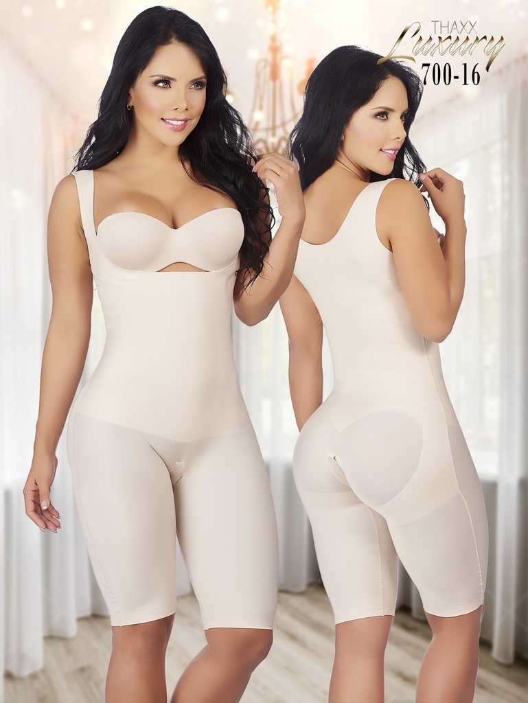 [137700S16] Thaxx Luxury Open-Bust Girdle, Beige (S)