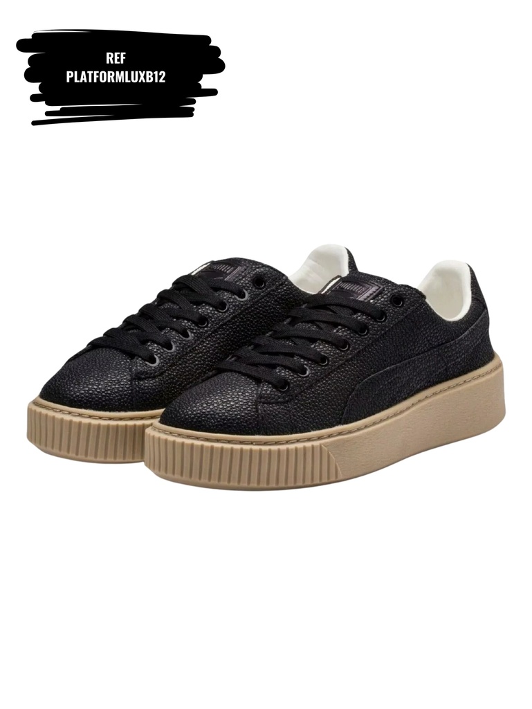 Platform Lux Black Sneakers