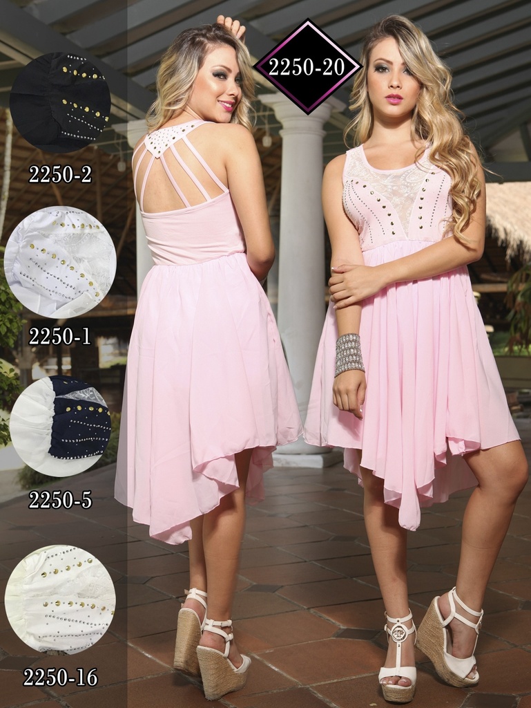 [24022505] Vestido Moda Fuxia Azul