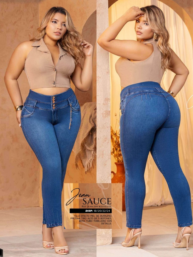 Women's Medium Wash Skinny Butt Lift High-Rise Jeans
