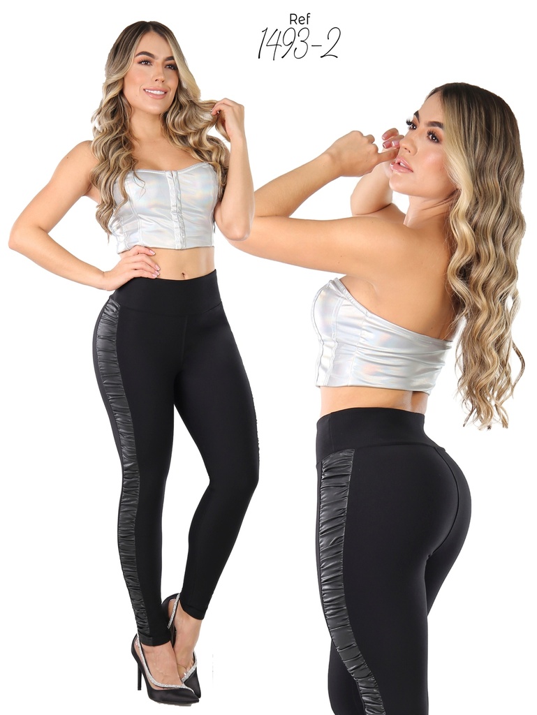 [3311493203] Women's Black Side Panel High-Waisted Leggings 193-2 (3)