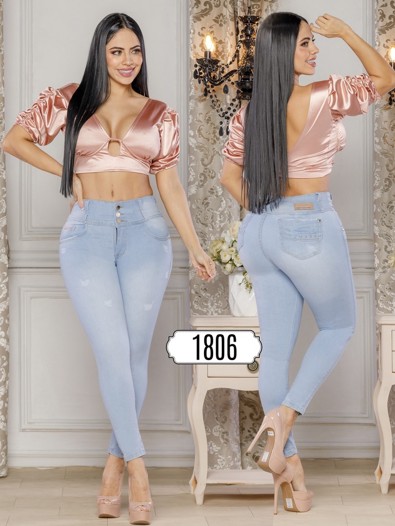 [344180603] Women's Light Blue Skinny Butt Lift Jeans 1806 (3)